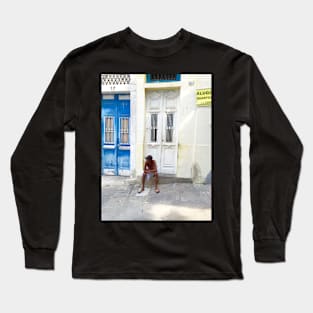 Sitting on Door Step in Rio Long Sleeve T-Shirt